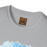 Jesus Mowing Lawn T-Shirt | Jesus with Lawn Mower, Religious Humorous Tee