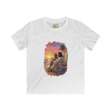 Kids Jesus Shirt | Jesus on the Beach Christian Apparel Kids T Shirt | Joyful Jesus Faith Shirt