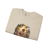 Jesus Basketball Sweatshirt | Jesus Playing Basketball with Kids Christian Crewneck Sweatshirt | Joyful Jesus