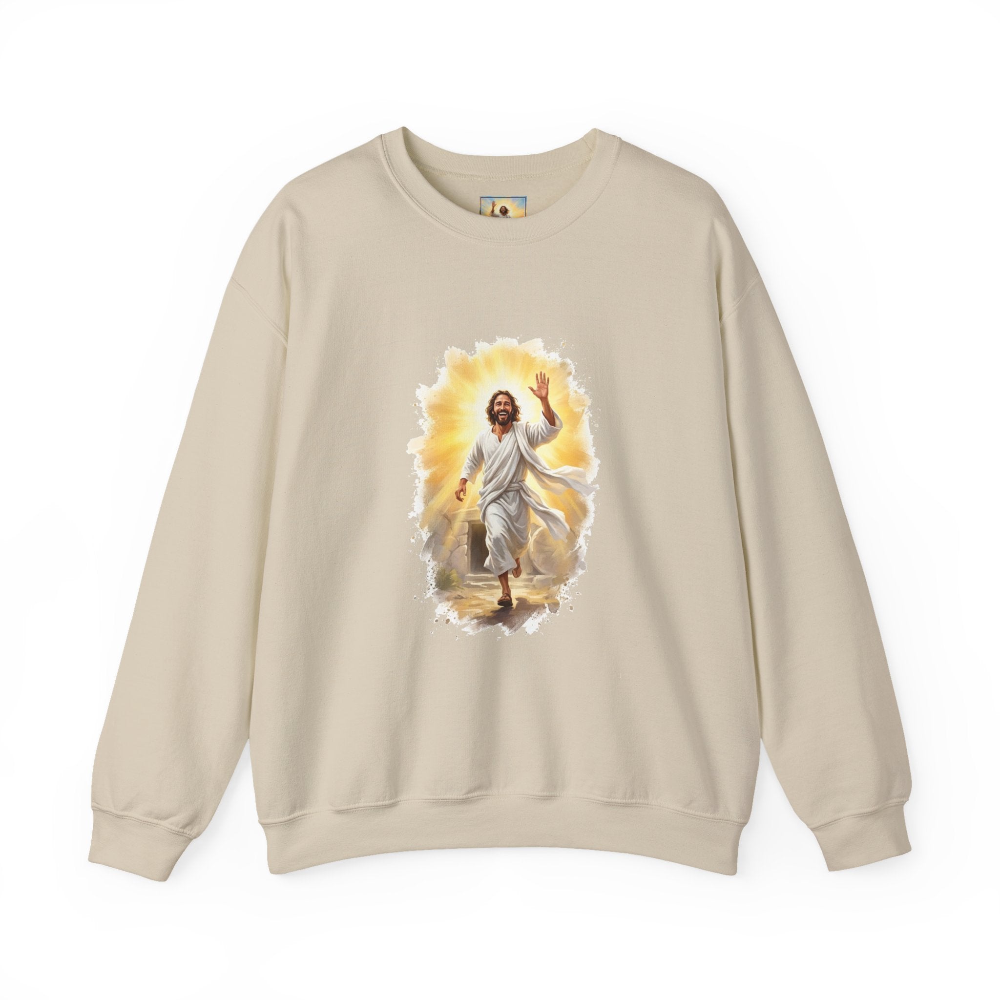 Jesus Sweatshirt | He Is Risen Christian Crewneck Sweatshirt | Joyful Jesus
