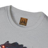 Christian T Shirt | Jesus Playing Guitar at Concert | Joyful Jesus Faith Shirt