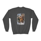 Kids Jesus Caroling Sweatshirt | Jesus Singing Christmas Carols Christian Christmas Kids Crewneck Sweatshirt | Joyful Jesus