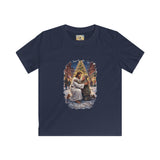 Kids Jesus Hug Shirt | Jesus Embracing a Stranger on Christmas Night Christian Kids T Shirt | Joyful Jesus