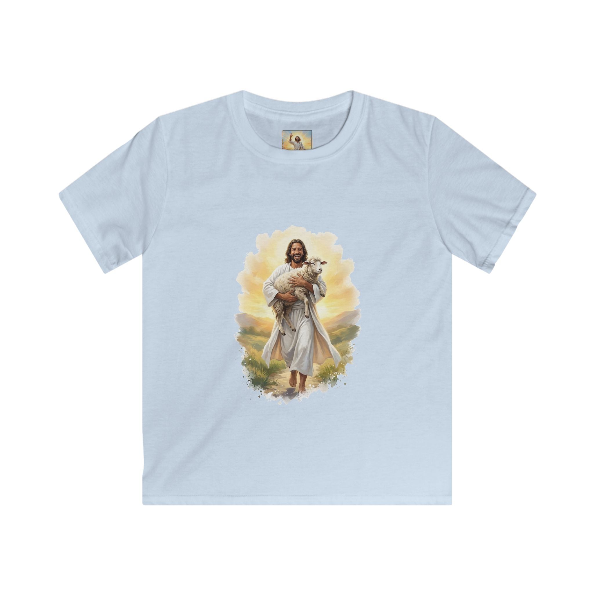 Kids Jesus Shirt | Lost Sheep Good Shepherd Christian Kids T Shirt | Joyful Jesus