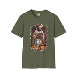 Jesus Santa Hat Shirt | Jesus Down the Chimney with Gifts Funny Christmas T Shirt | Joyful Jesus