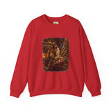 Christmas Eve Jesus Sweatshirt | Jesus by the Fire with Sleeping Children Christian Crewneck | Joyful Jesus