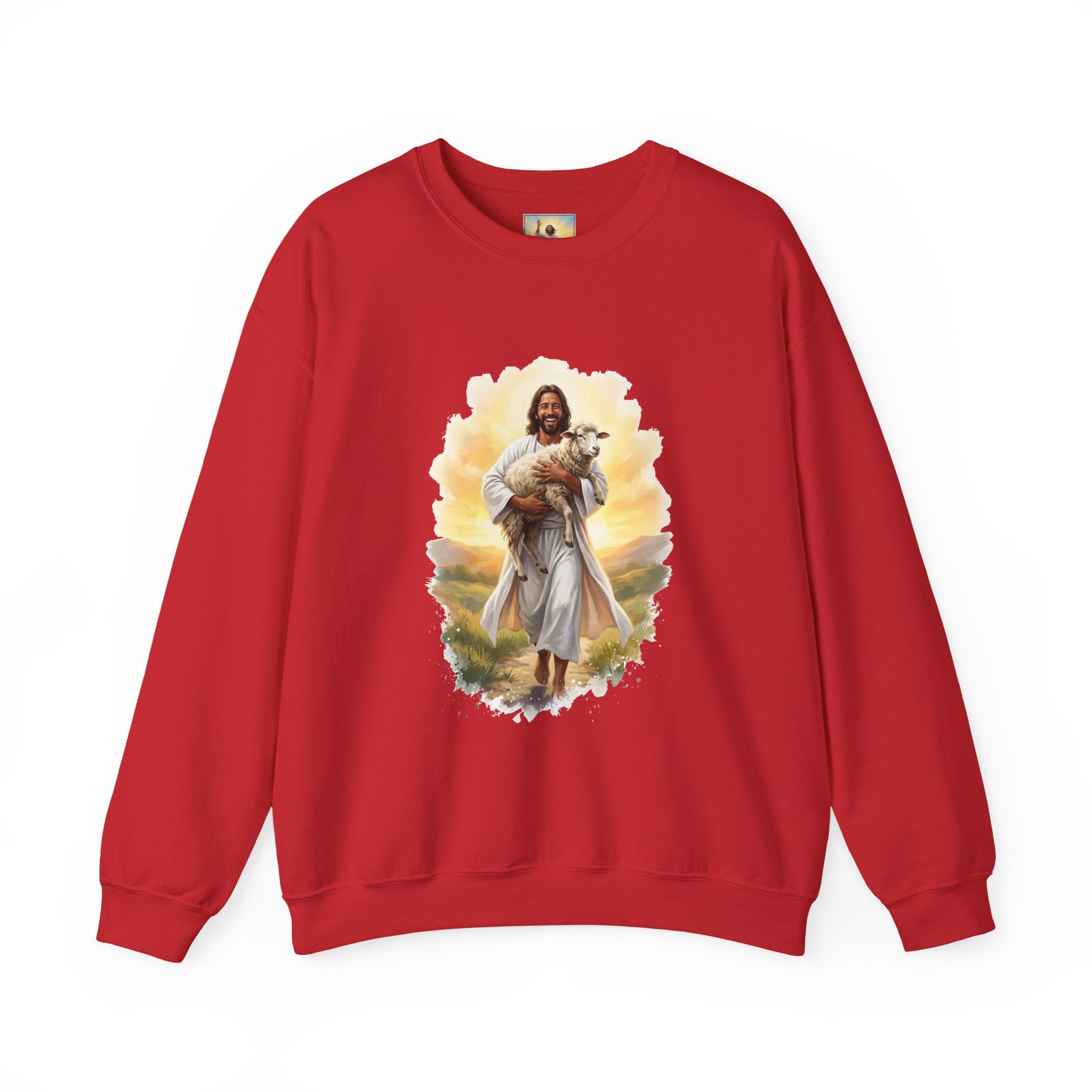 Jesus Sweatshirt | Lost Sheep Good Shepherd Christian Crewneck Sweatshirt | Joyful Jesus