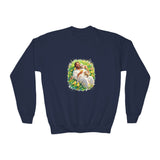 Kids Christian Sweatshirt | Jesus with Baby Animals Faith Kids Crewneck Sweatshirt | Joyful Jesus