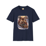 Jesus Christmas Shirt | Sledding with Jesus Christian Christmas T Shirt | Joyful Jesus