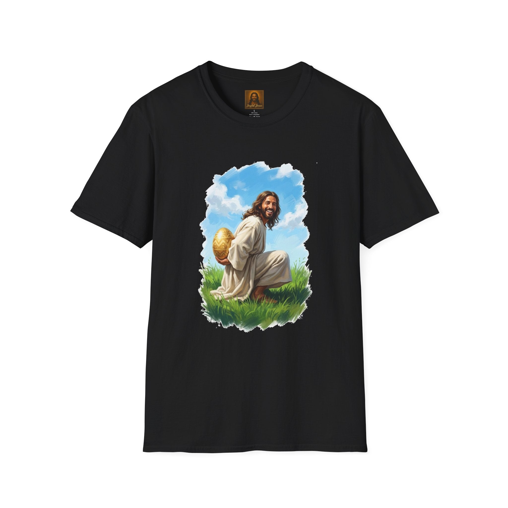 Jesus Easter Egg Shirt, Funny Christian Easter Art, Golden Egg Faith Tee