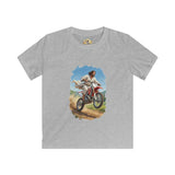 Kids Funny Jesus Shirt | Jesus on a Dirtbike Christian Kids T Shirt | Joyful Jesus