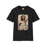 Merry Christmas Jesus Shirt | Laughing Jesus with Holly Christian Christmas T Shirt | Joyful Jesus