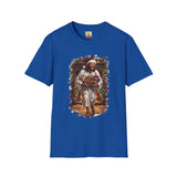 Jesus Santa Hat Shirt | Jesus Down the Chimney with Gifts Funny Christmas T Shirt | Joyful Jesus