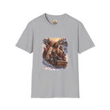 Jesus Christmas Shirt | Sledding with Jesus Christian Christmas T Shirt | Joyful Jesus