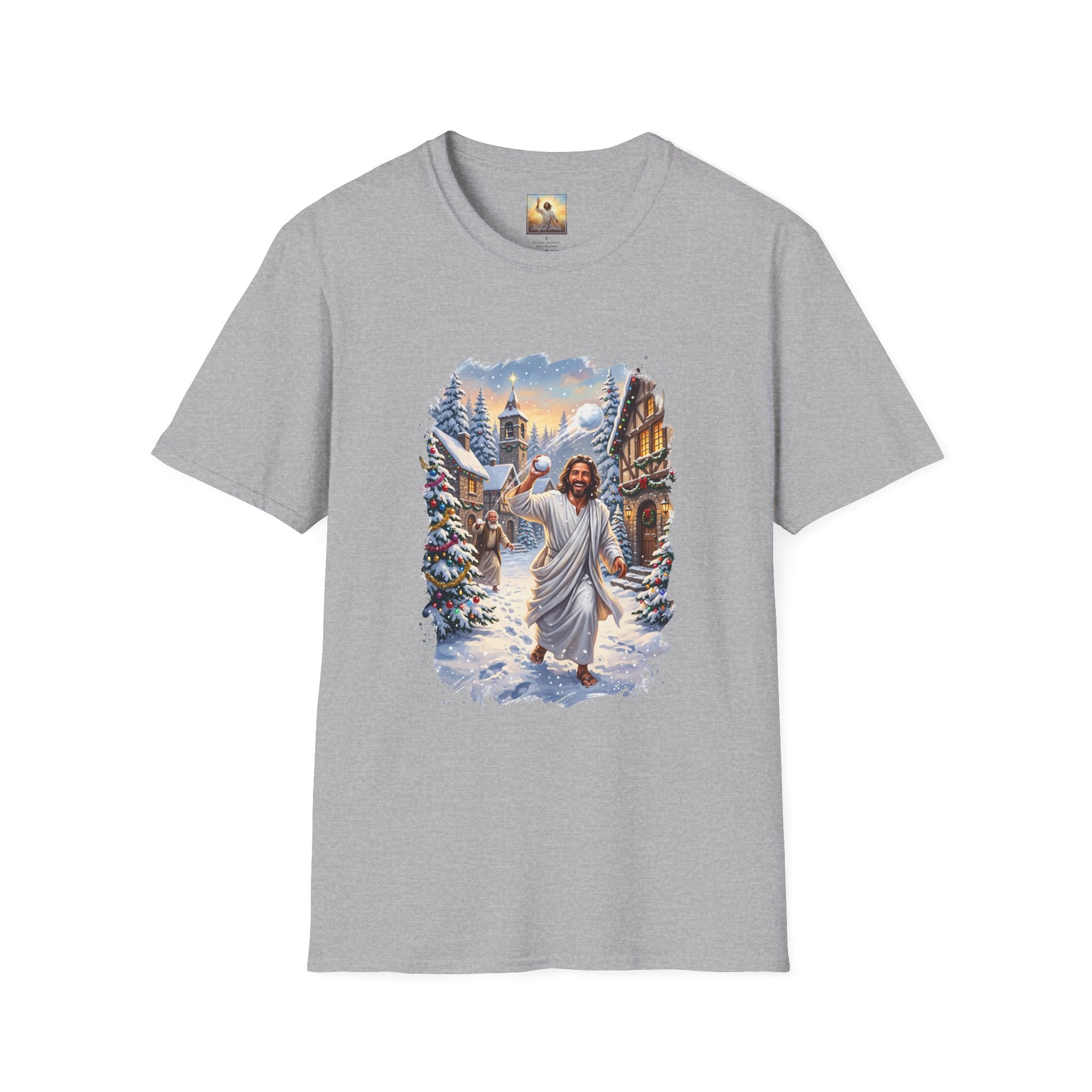 Jesus Snowball Fight Shirt | Funny Christian Christmas T Shirt | Joyful Jesus