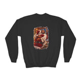 Kids Jesus Hugging Santa Sweatshirt | Funny Christian Christmas Kids Crewneck Sweatshirt | Joyful Jesus