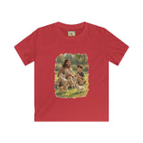 Kids Funny Jesus Shirt | Jesus Playing with Puppies Christian Kids T Shirt | Joyful Jesus