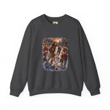 Jesus Hockey Sweatshirt | Jesus Playing Hockey with Kids Christian Christmas Crewneck | Joyful Jesus