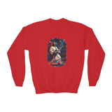 Kids Christian Sweatshirt | Jesus Playing Guitar at Concert Kids Crewneck Sweatshirt | Joyful Jesus Faith Sweatshirt