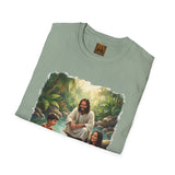 Christian Shirt | Jesus with Baby Otters Funny Christian T Shirt | Joyful Jesus