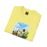 Jesus Easter Egg Roll Shirt, Kids and Jesus Spring Art, Christian Family Tee