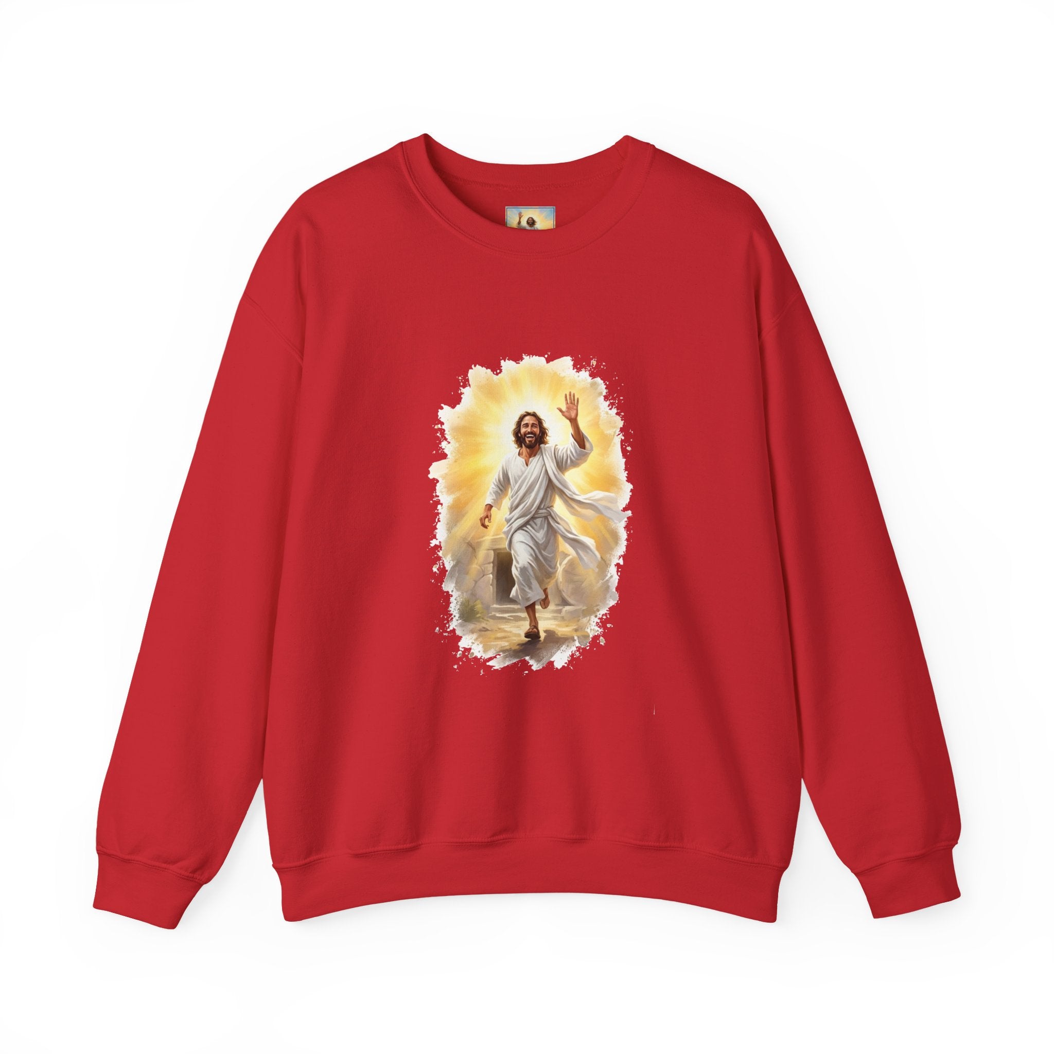 Jesus Sweatshirt | He Is Risen Christian Crewneck Sweatshirt | Joyful Jesus