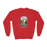 Kids Jesus Dunking Sweatshirt | Jesus Slam Dunk Funny Christian Basketball Kids Crewneck Sweatshirt | Joyful Jesus