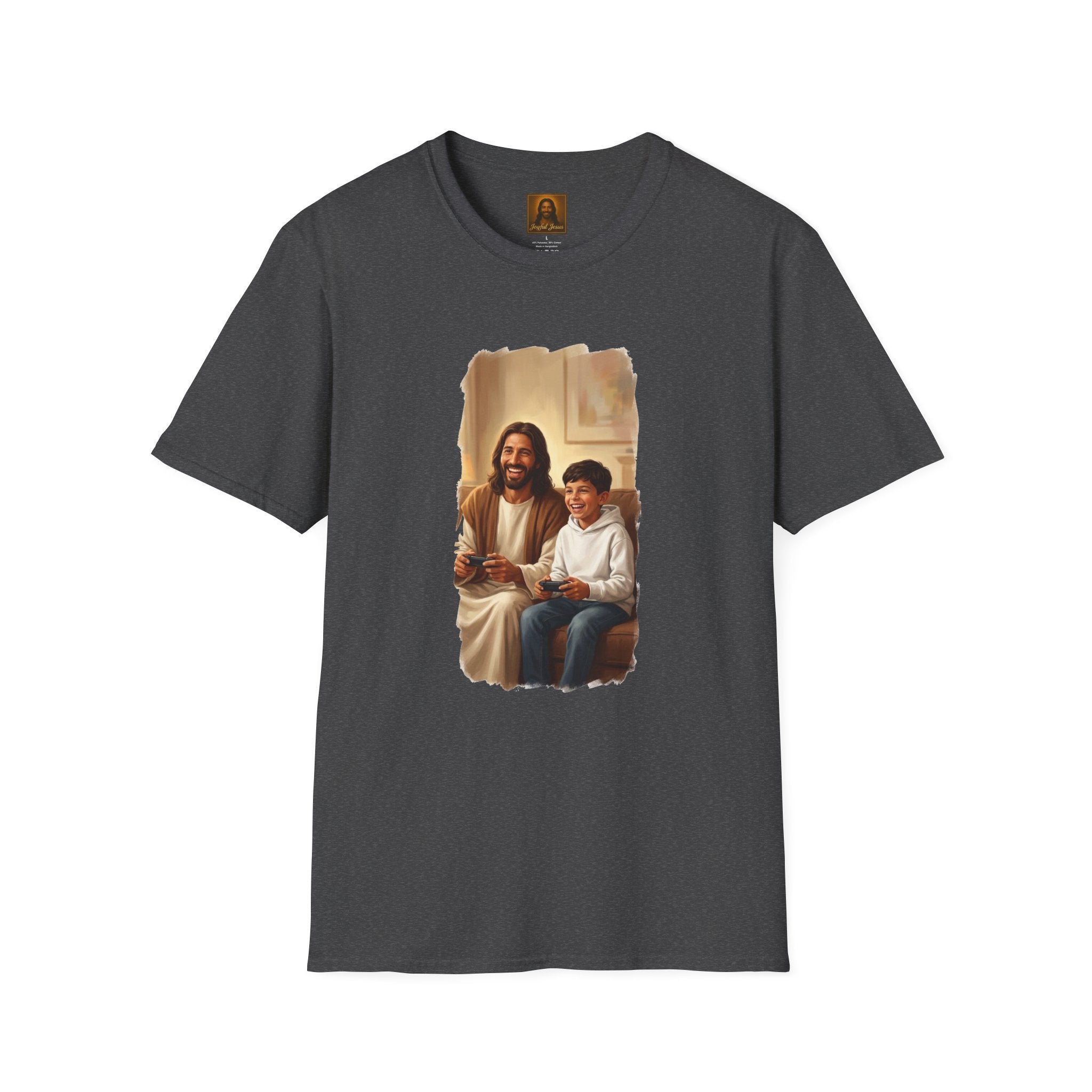 Christian T Shirt | Jesus Playing Video Games Funny Jesus Shirt | Joyful Jesus