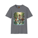 Christian Shirt | Jesus with Baby Otters Funny Christian T Shirt | Joyful Jesus