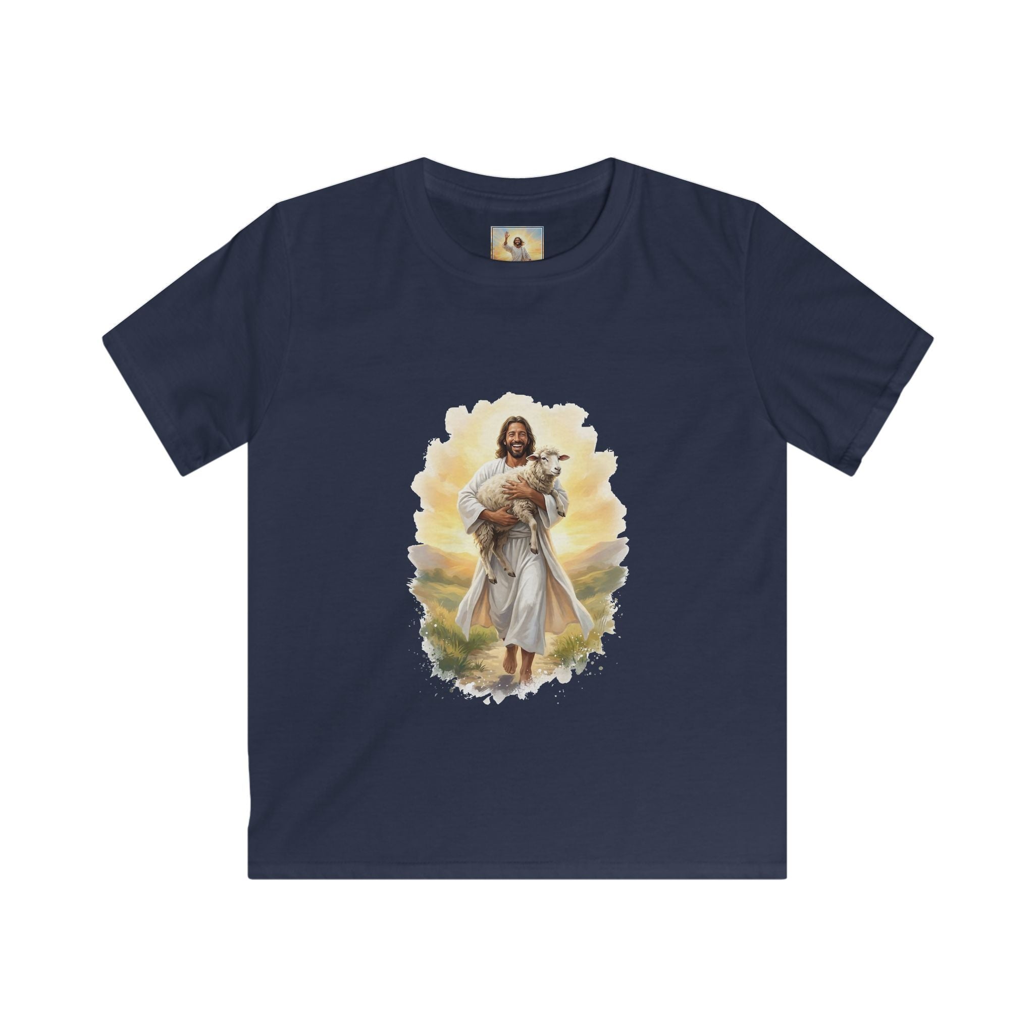 Kids Jesus Shirt | Lost Sheep Good Shepherd Christian Kids T Shirt | Joyful Jesus