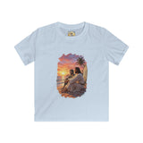Kids Jesus Shirt | Jesus on the Beach Christian Apparel Kids T Shirt | Joyful Jesus Faith Shirt