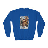 Kids Jesus Caroling Sweatshirt | Jesus Singing Christmas Carols Christian Christmas Kids Crewneck Sweatshirt | Joyful Jesus