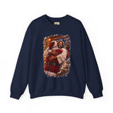 Jesus Hugging Santa Sweatshirt | Funny Christian Christmas Crewneck Sweatshirt | Joyful Jesus