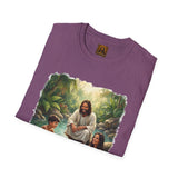 Christian Shirt | Jesus with Baby Otters Funny Christian T Shirt | Joyful Jesus