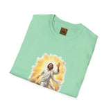 He Is Risen Easter Shirt, Joyful Jesus Resurrection Art, Christian Faith Tee
