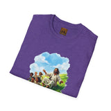 Jesus Easter Egg Roll Shirt, Kids and Jesus Spring Art, Christian Family Tee