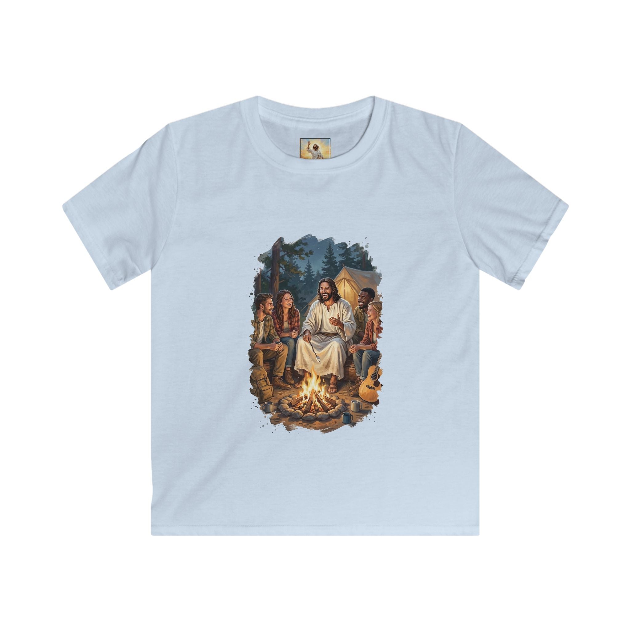 Kids Jesus Shirt | Camping with Jesus Christian Kids T Shirt | Faith Apparel