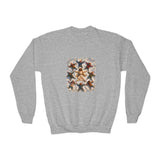 Kids Christmas Jesus Sweatshirt | Snow Angels with Jesus Christian Christmas Kids Crewneck Sweatshirt | Joyful Jesus