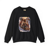 Jesus Christmas Sweatshirt | Sledding with Jesus Christian Christmas Crewneck | Joyful Jesus