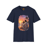Religious Shirt | Jesus on the Beach at Sunset Christian T Shirt | Joyful Jesus