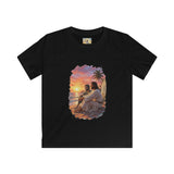 Kids Jesus Shirt | Jesus on the Beach Christian Apparel Kids T Shirt | Joyful Jesus Faith Shirt