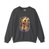 Jesus Basketball Sweatshirt | Jesus Playing Basketball with Kids Christian Crewneck Sweatshirt | Joyful Jesus