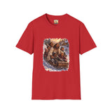 Jesus Christmas Shirt | Sledding with Jesus Christian Christmas T Shirt | Joyful Jesus