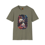 Christian T Shirt | Jesus Playing Guitar at Concert | Joyful Jesus Faith Shirt