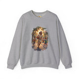 Jesus Basketball Sweatshirt | Jesus Playing Basketball with Kids Christian Crewneck Sweatshirt | Joyful Jesus