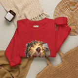 Jesus Basketball Sweatshirt | Jesus Playing Basketball with Kids Christian Crewneck Sweatshirt | Joyful Jesus