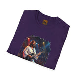 Christian T Shirt | Jesus Playing Guitar at Concert | Joyful Jesus Faith Shirt