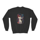 Kids Jesus Sweatshirt | Jesus Singing at a Concert Christian Kids Crewneck Sweatshirt | Joyful Jesus