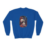 Kids Christian Sweatshirt | Jesus Playing Guitar at Concert Kids Crewneck Sweatshirt | Joyful Jesus Faith Sweatshirt