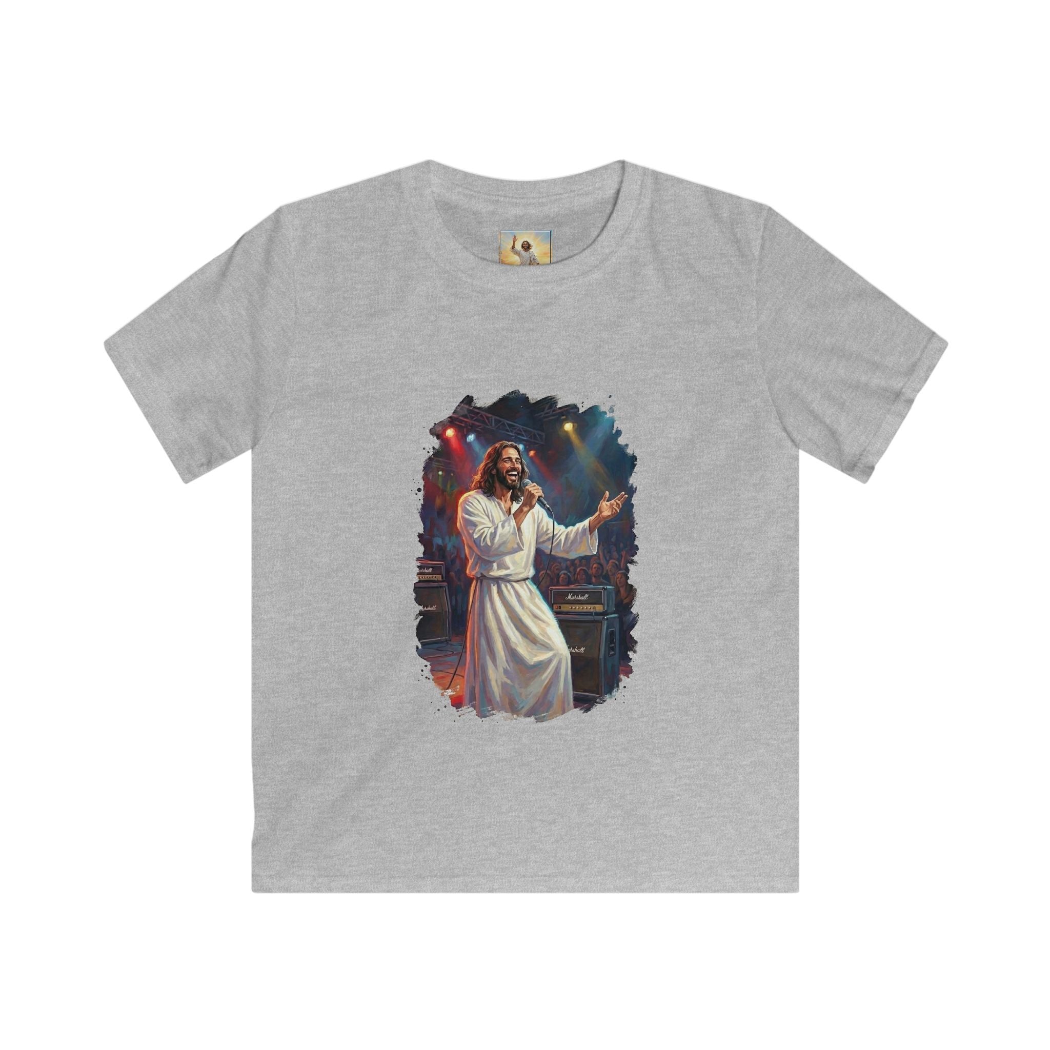Kids Jesus Shirt | Jesus Singing at a Concert Christian Kids T Shirt | Joyful Jesus